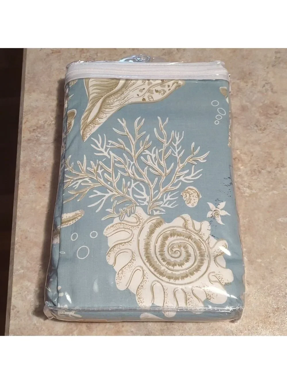 Shells Rod Pocket Panel Curtain 95 Inch Beach House Summer
